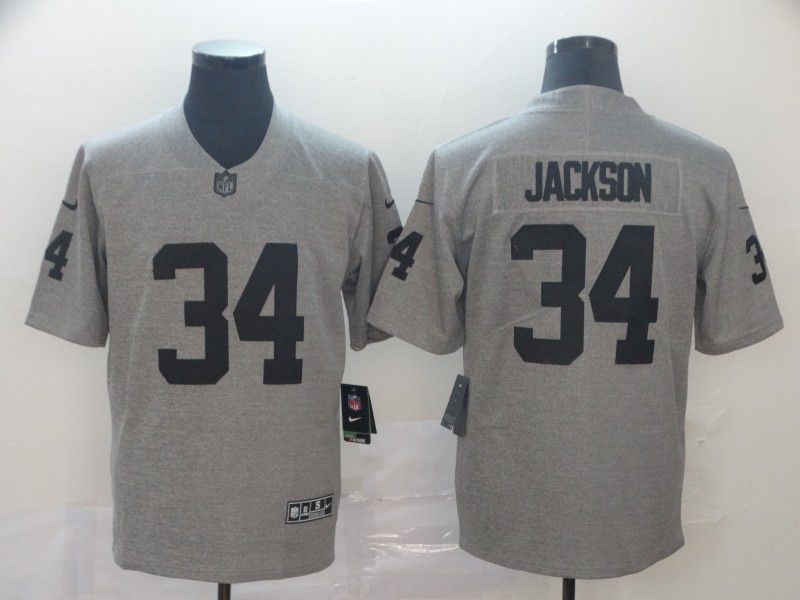 Men Oakland Raiders #34 Jackson Grey Nike Vapor Untouchable Limited Player NFL Jerseys->women nfl jersey->Women Jersey